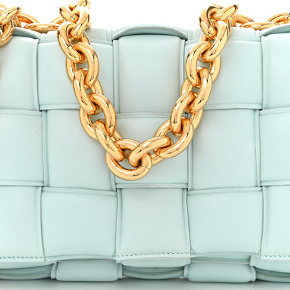 Bottega Veneta Lambskin Maxi Intreccio Padded Chain Cassette Crossbody Bag Spearmint 8 of 10