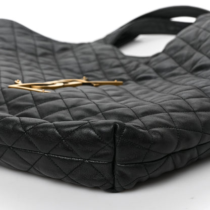 Saint Laurent Lambskin Quilted Maxi Icare Shopping Tote Black 10 of 10