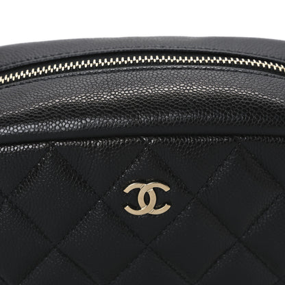 Chanel Caviar Quilted Medium Curvy Pouch Cosmetic Case Black 8 of 11