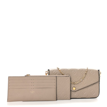 Louis Vuitton Empreinte Pochette Felicie Chain Wallet Tourterelle 2 of 10