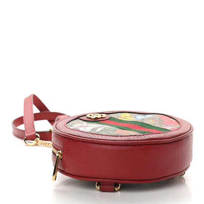 Gucci GG Supreme Monogram Web Flora Mini Ophidia Round Backpack Red 4 of 9