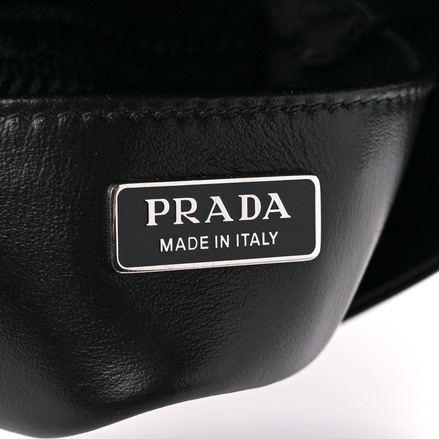 Prada Spazzolato Cleo Flap Adjustable Strap Shoulder Bag Black 7 of 11