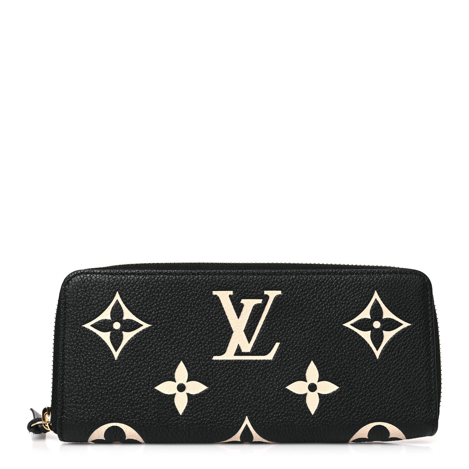 Louis Vuitton Empreinte Monogram Giant Clemence Wallet Black Beige 1 of 6
