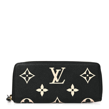 Louis Vuitton Empreinte Monogram Giant Clemence Wallet Black Beige 1 of 6