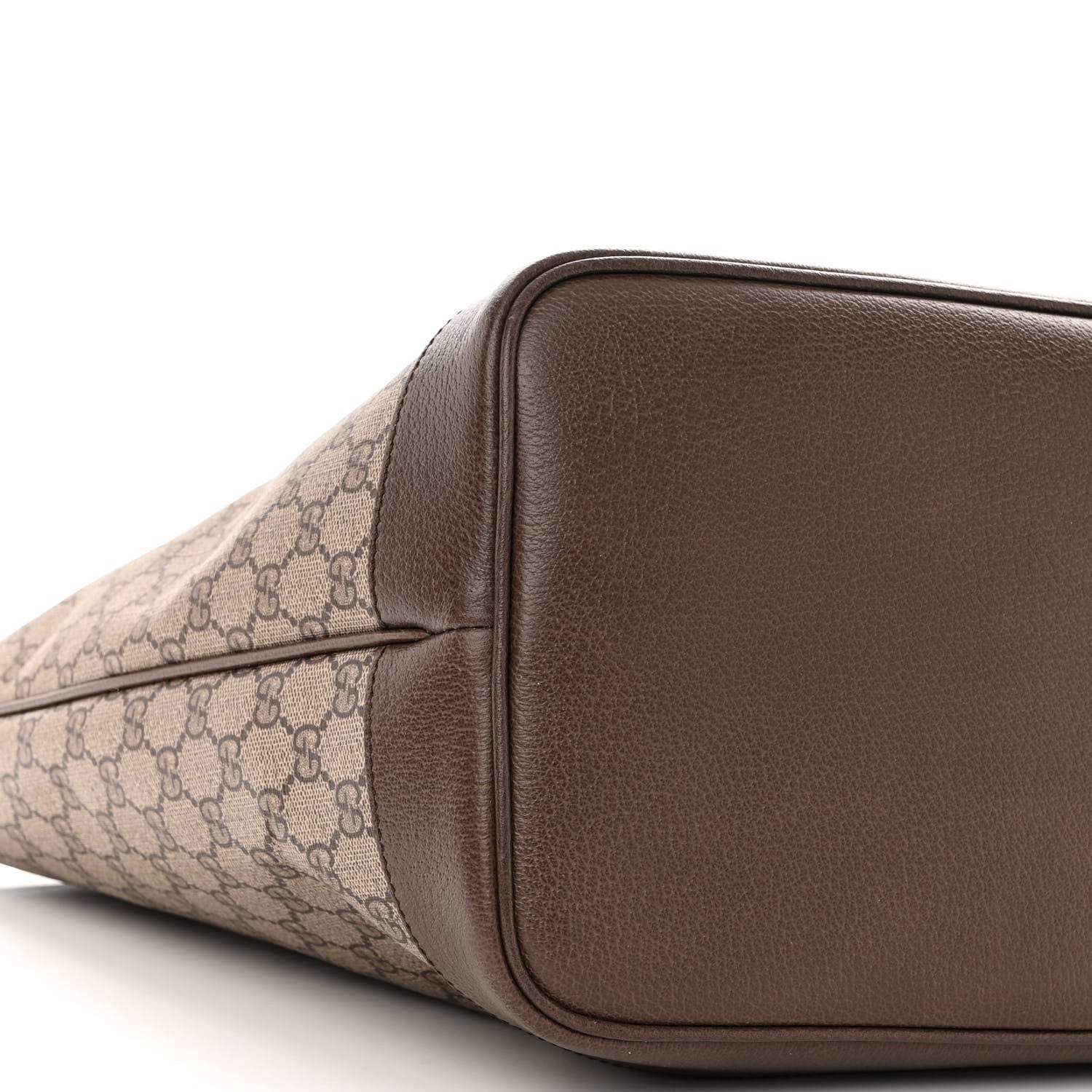 Gucci GG Supreme Monogram Textured Dollar Calfskin Web Large Ophidia Tote Beige Ebony New Acero 9 of 10