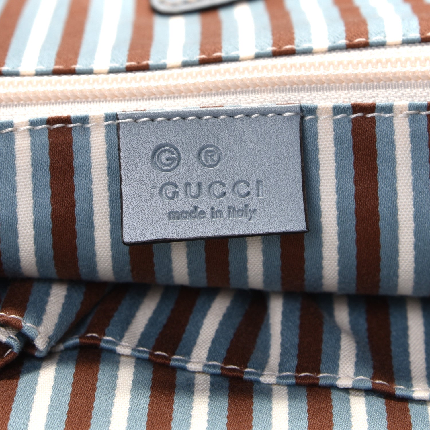 Gucci Monogram Travel Bag Blue Beige 5 of 5