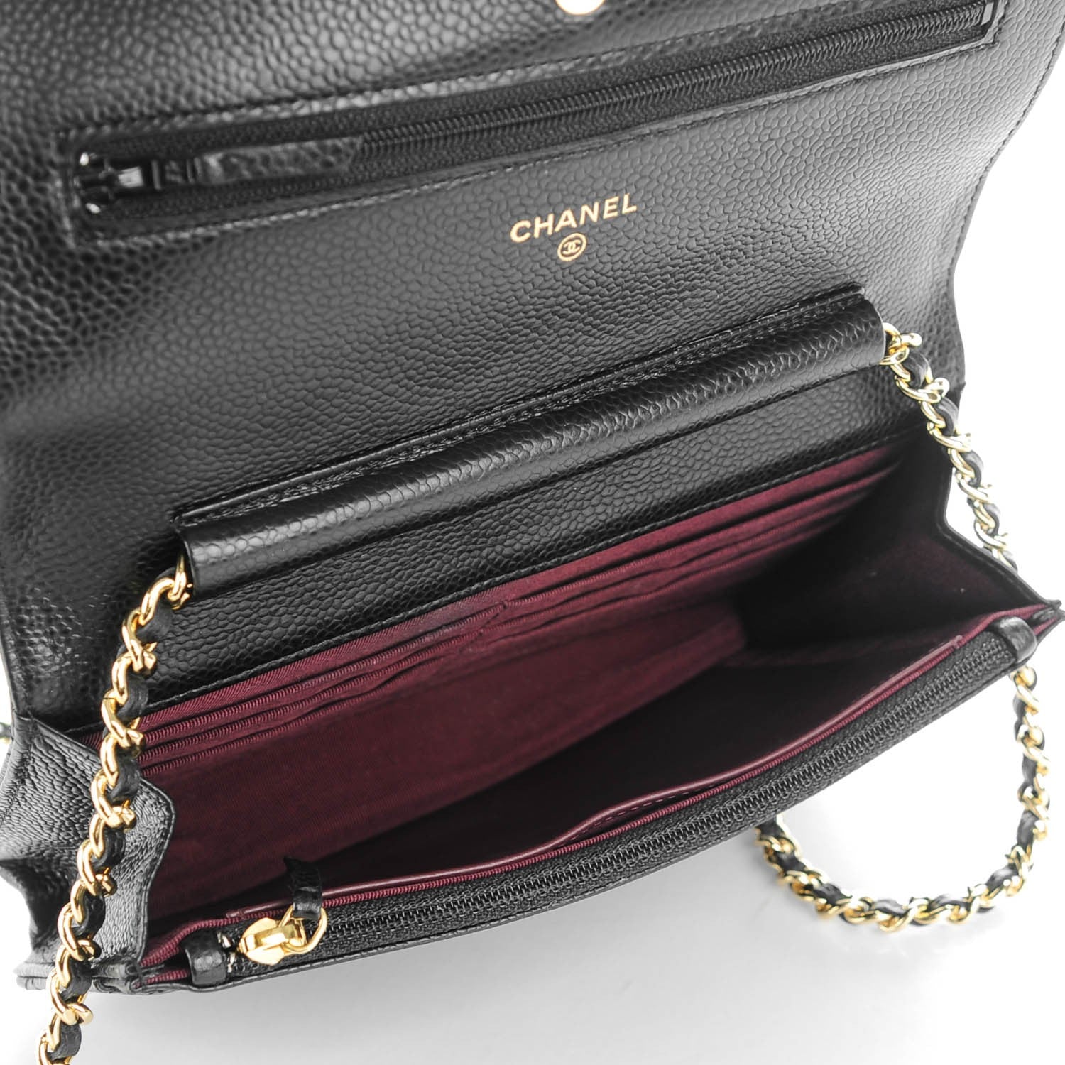 Chanel Caviar Quilted Wallet On Chain WOC Black 7 of 9