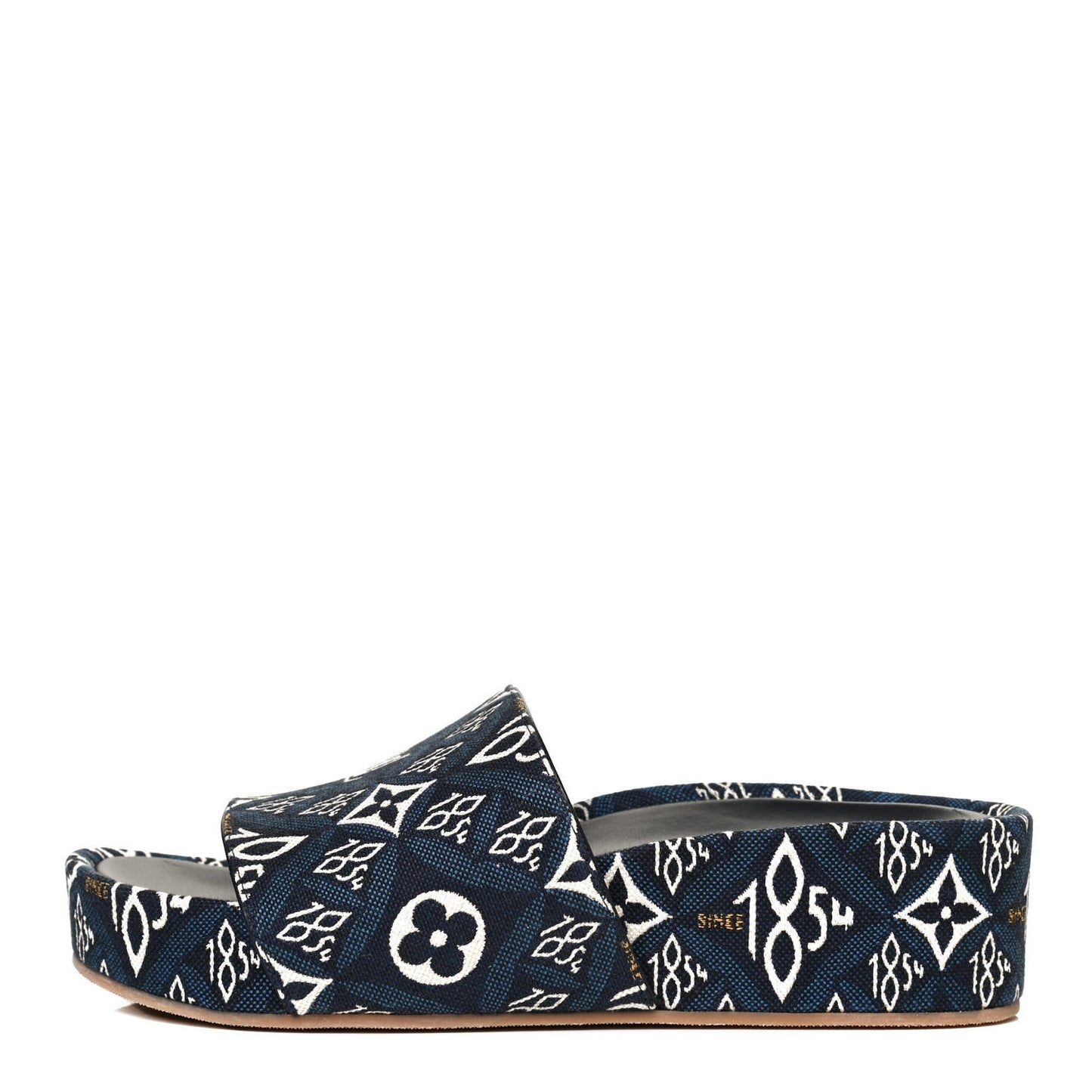 Canvas Since 1854 Jumbo Flatform Mule Sandals 36 Blue