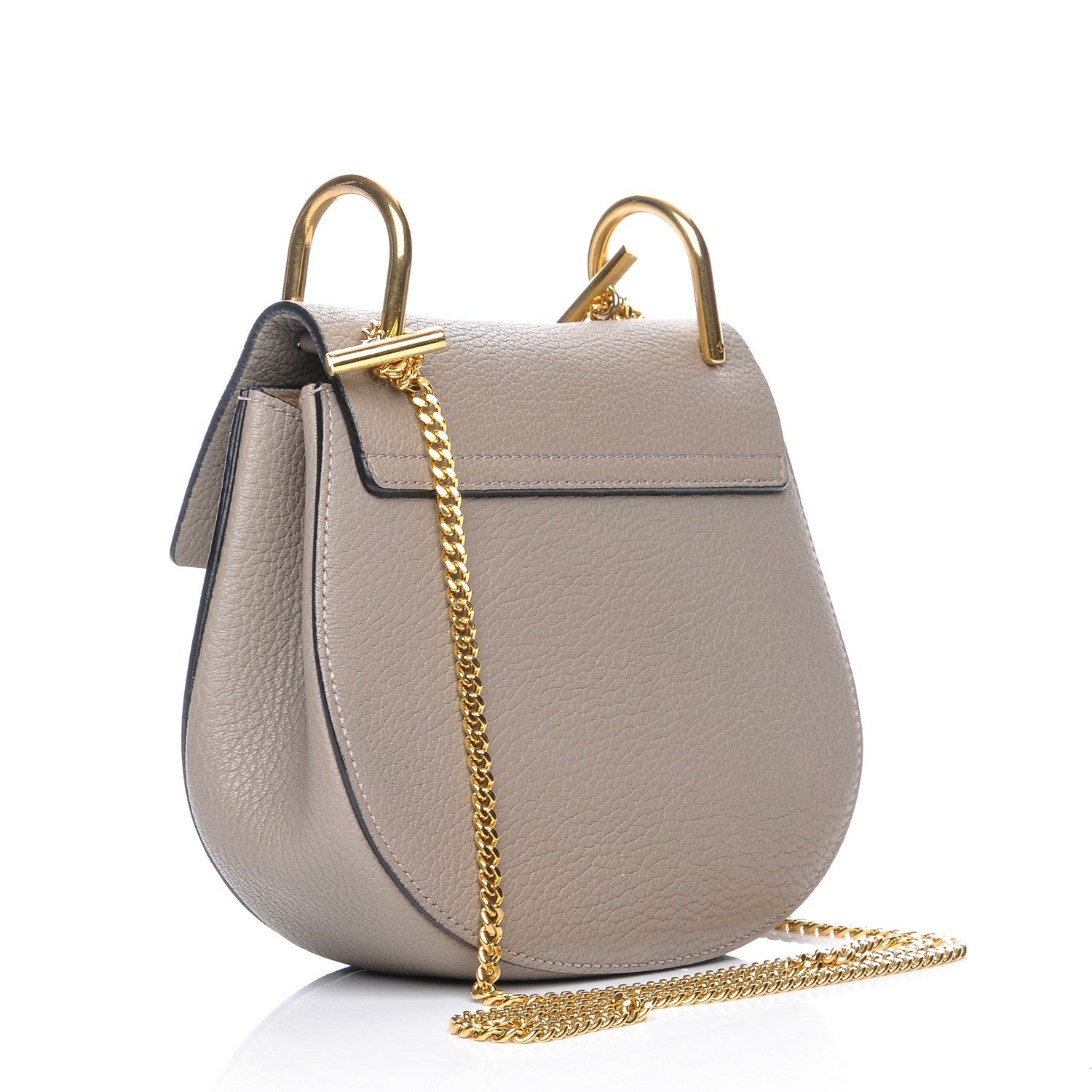 Chloe Grained Lambskin Mini Drew Shoulder Bag Motty Grey 3 of 9