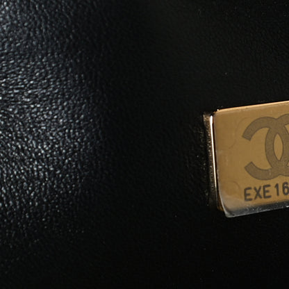 Chanel Shearling Checkered Flap Bag Black White 7 of 11