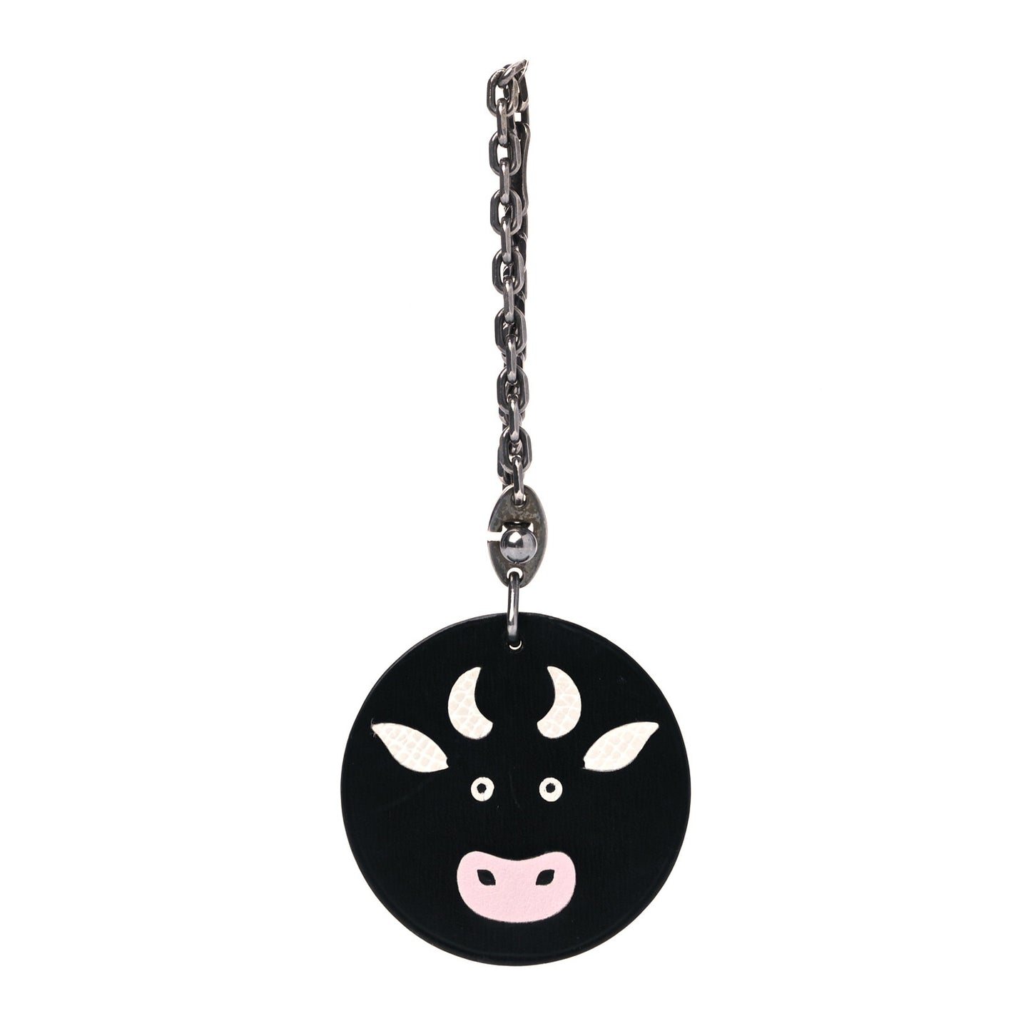Box Bull Key Chain Bag Charm Black