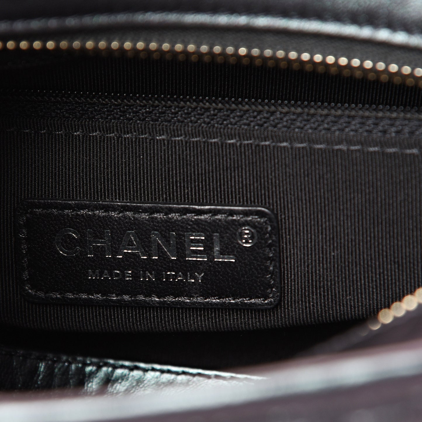 Aged Calfskin Quilted Small Gabrielle Hobo Black