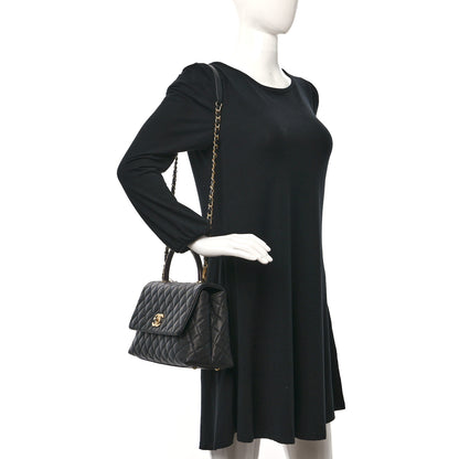 Chanel Caviar Lizard Quilted Small Coco Handle Flap Black 2 of 9