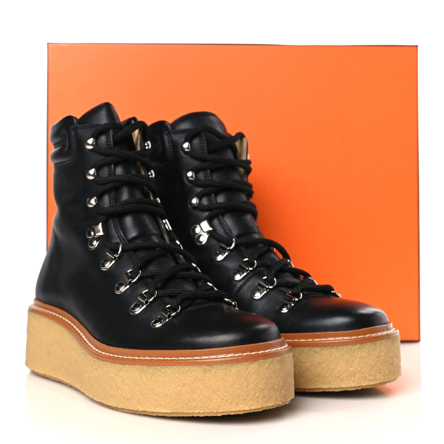 Hermes Calfskin Discovery Ankle Boot 37.5 Black 8 of 8