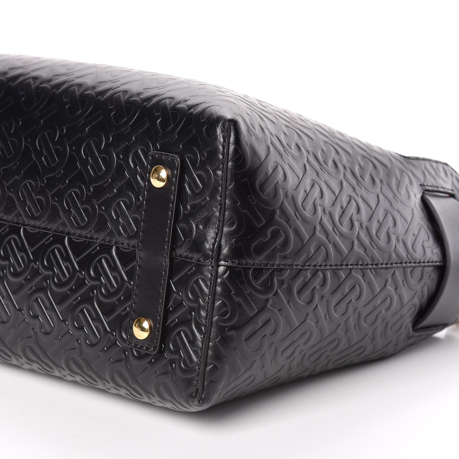 Burberry Calfskin Embossed Monogram Small Belt Bag Black 7 of 10
