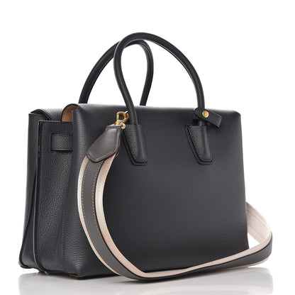 MCM Grained Calfskin Medium Milla Tote Phantom Grey 3 of 22