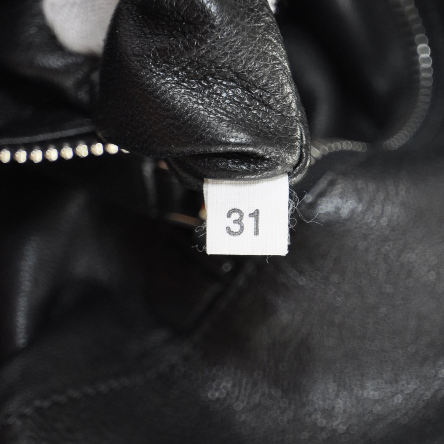 Prada Leather Large Tote Black Brown 9 of 10