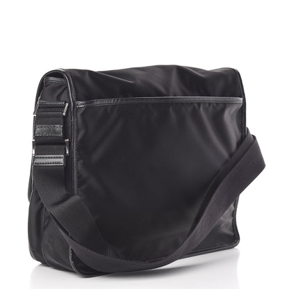 Prada Tessuto Nylon Saffiano Messenger Satchel Black 3 of 11