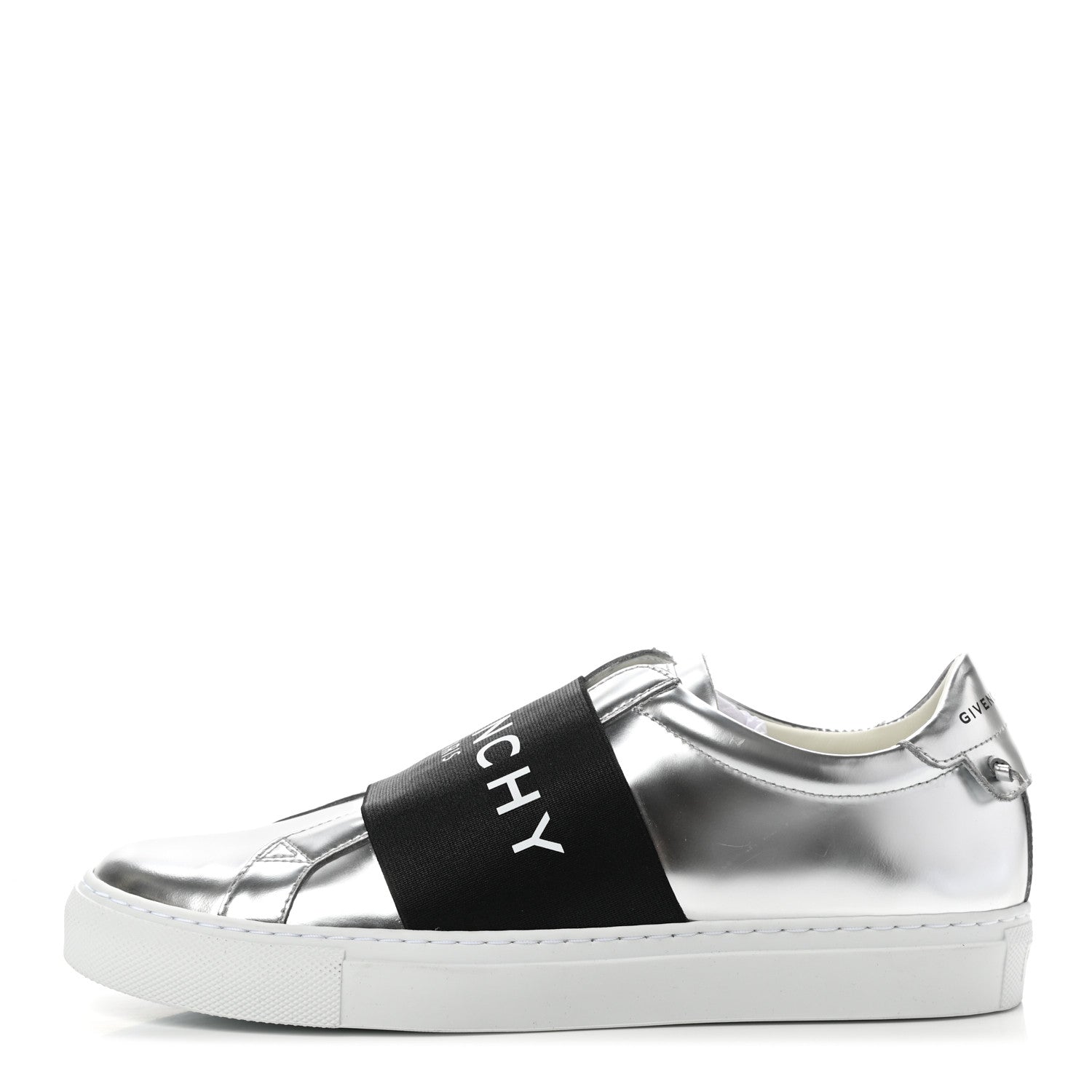 Givenchy Calfskin Band Logo Womens Urban Street Sneakers 38.5 Silvery 1 of 10