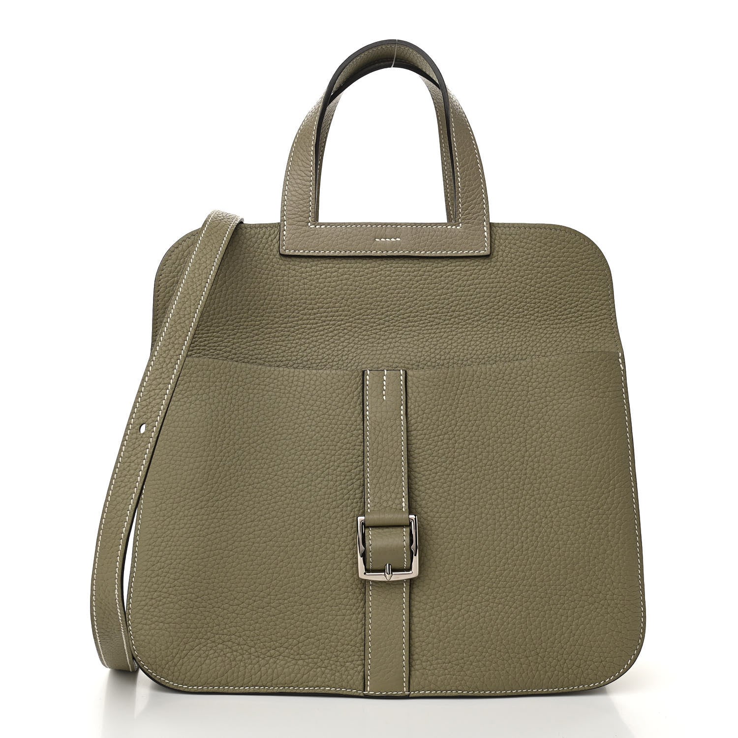 Hermes Taurillon Clemence Halzan 31 GM Sauge 2 of 11