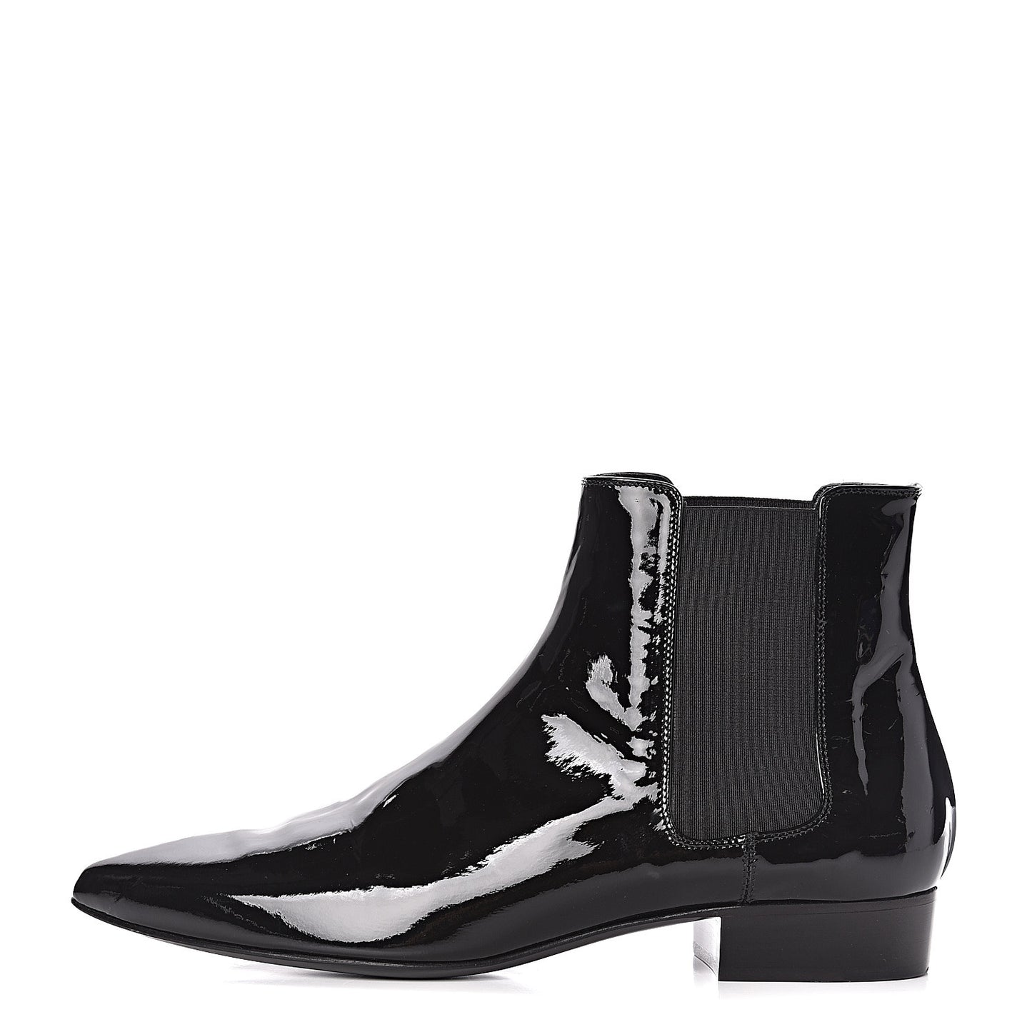 Vitello Vernice Ankle Boots 37 Black