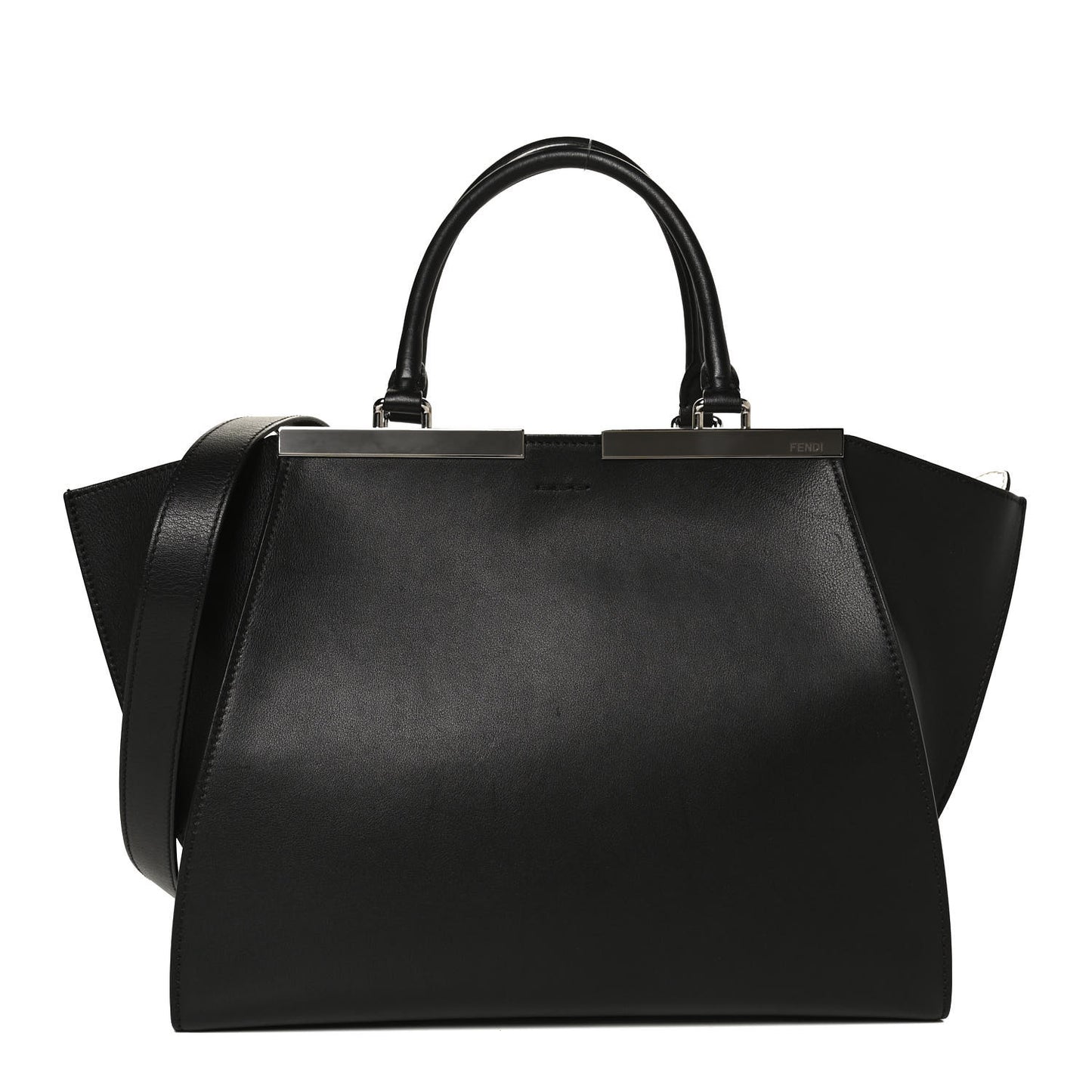 Vitello Dolce Shiny Nappa Petite 3Jours Tote Black