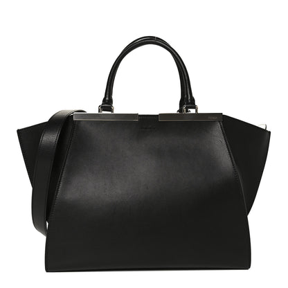 Fendi Vitello Dolce Shiny Nappa Petite 3Jours Tote Black 2 of 12