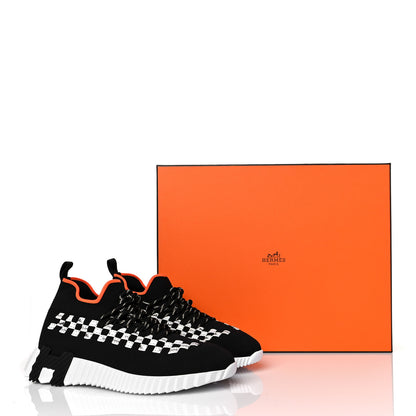 Hermes Knit Womens Flex Bolduc Sneakers 36.5 Black White 9 of 9