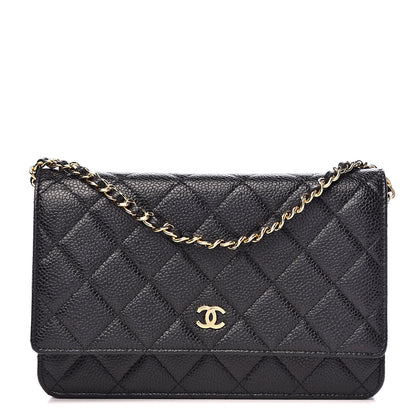 Chanel Caviar Quilted Wallet On Chain WOC Black 1 of 12
