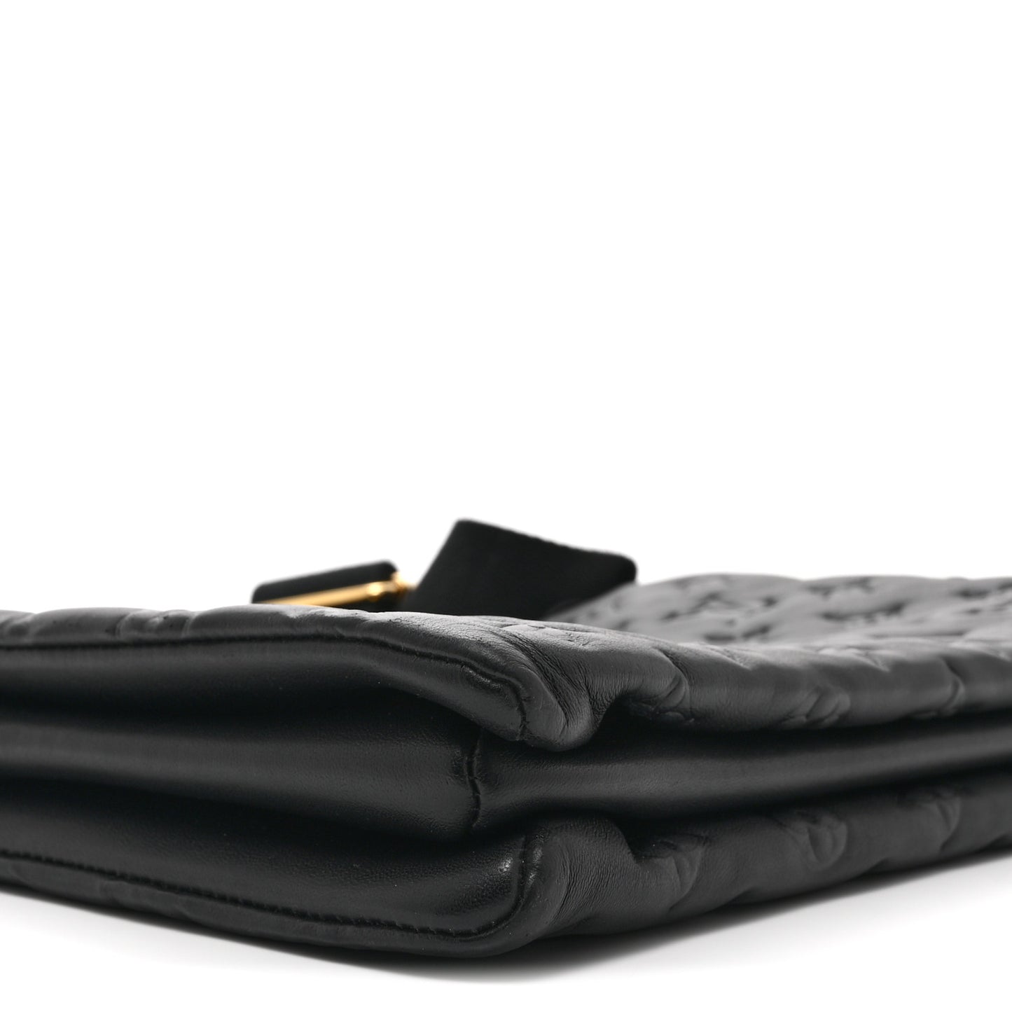 Lambskin Embossed Monogram Coussin PM Black
