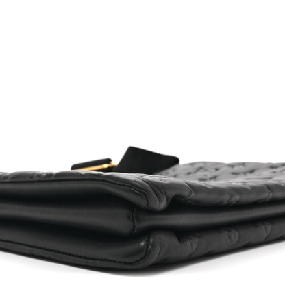 Louis Vuitton Lambskin Embossed Monogram Coussin PM Black 11 of 12