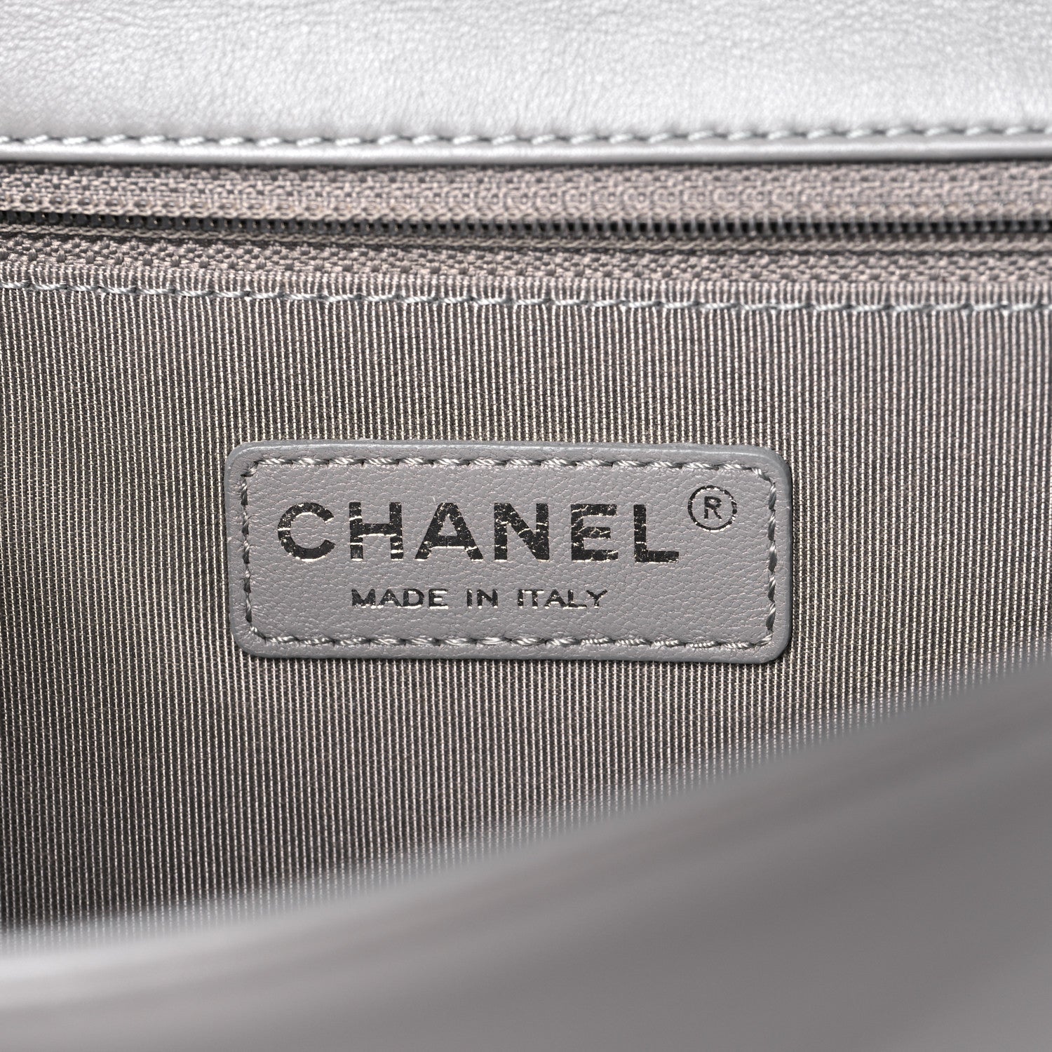 Chanel Calfskin Ombre Quilted New Medium Boy Flap Grey Beige 5 of 16