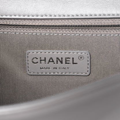 Chanel Calfskin Ombre Quilted New Medium Boy Flap Grey Beige 5 of 16
