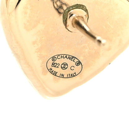 Chanel CC Heart Earrings Gold 4 of 5