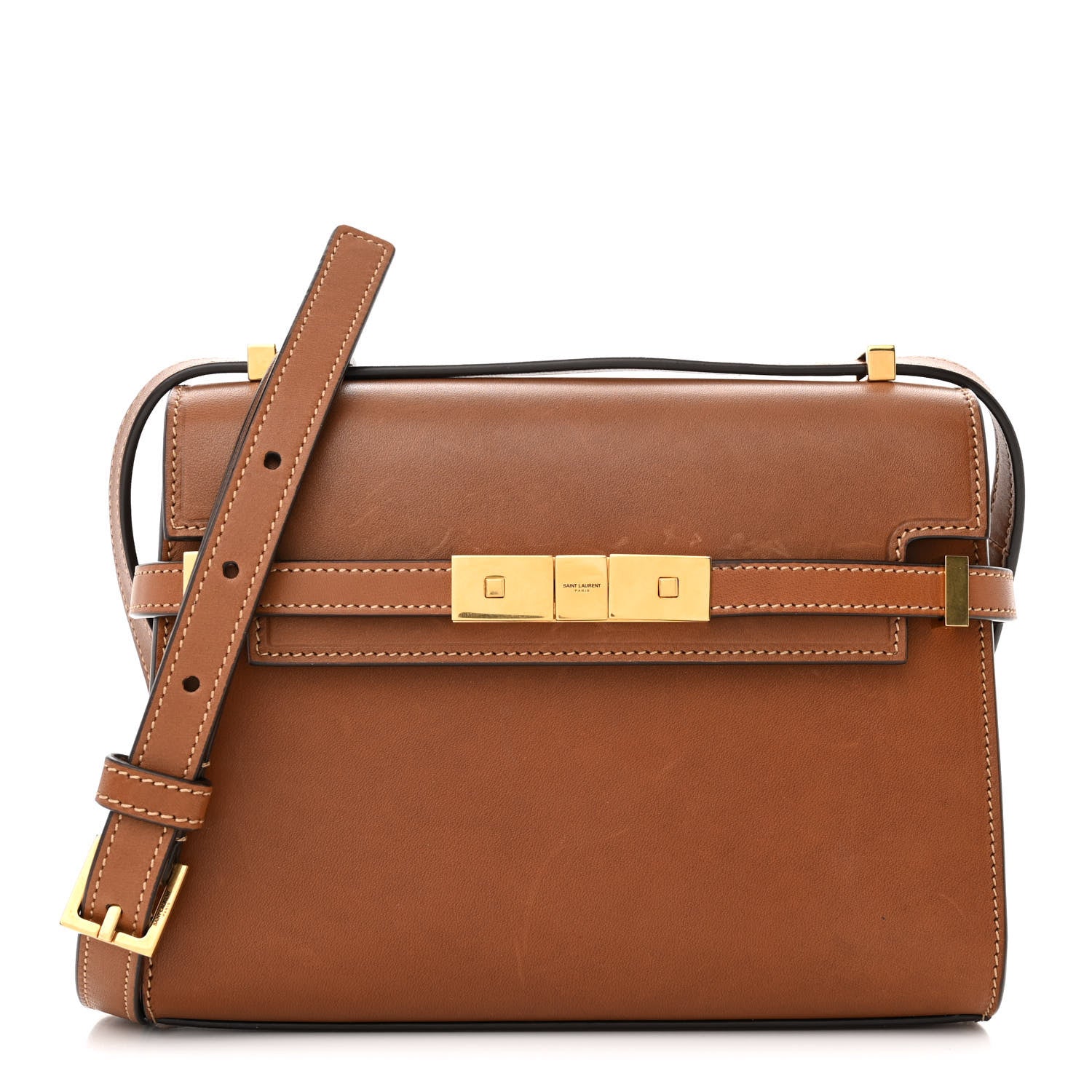 Saint Laurent Smooth Calfskin Mini Manhattan Shoulder Bag Brick 1 of 13