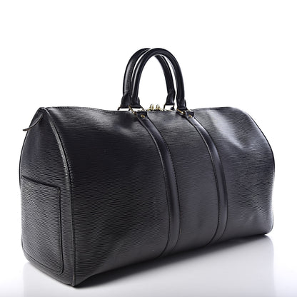 Louis Vuitton Epi Keepall 45 Black 3 of 11