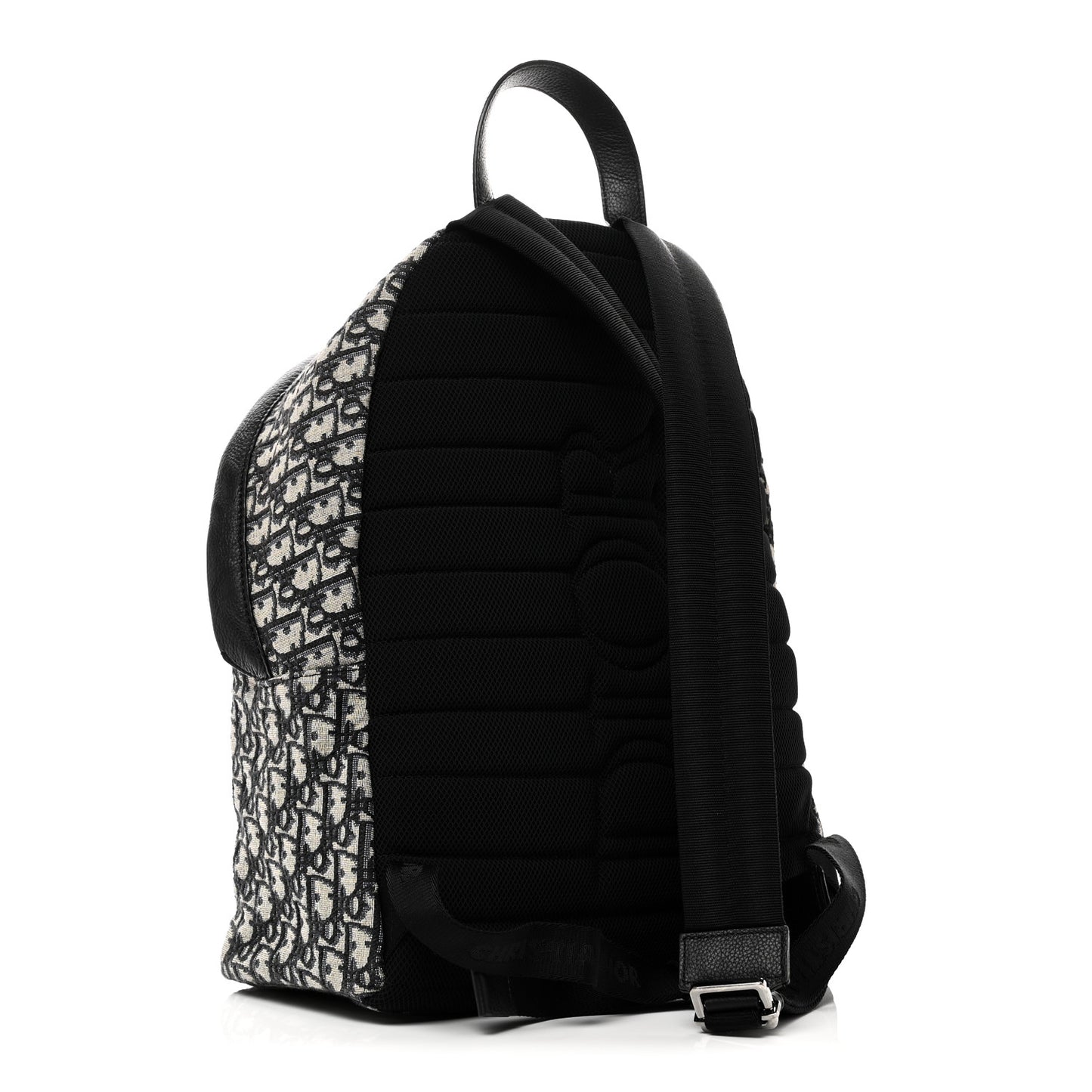 Oblique Calfskin Rider Backpack Beige Black