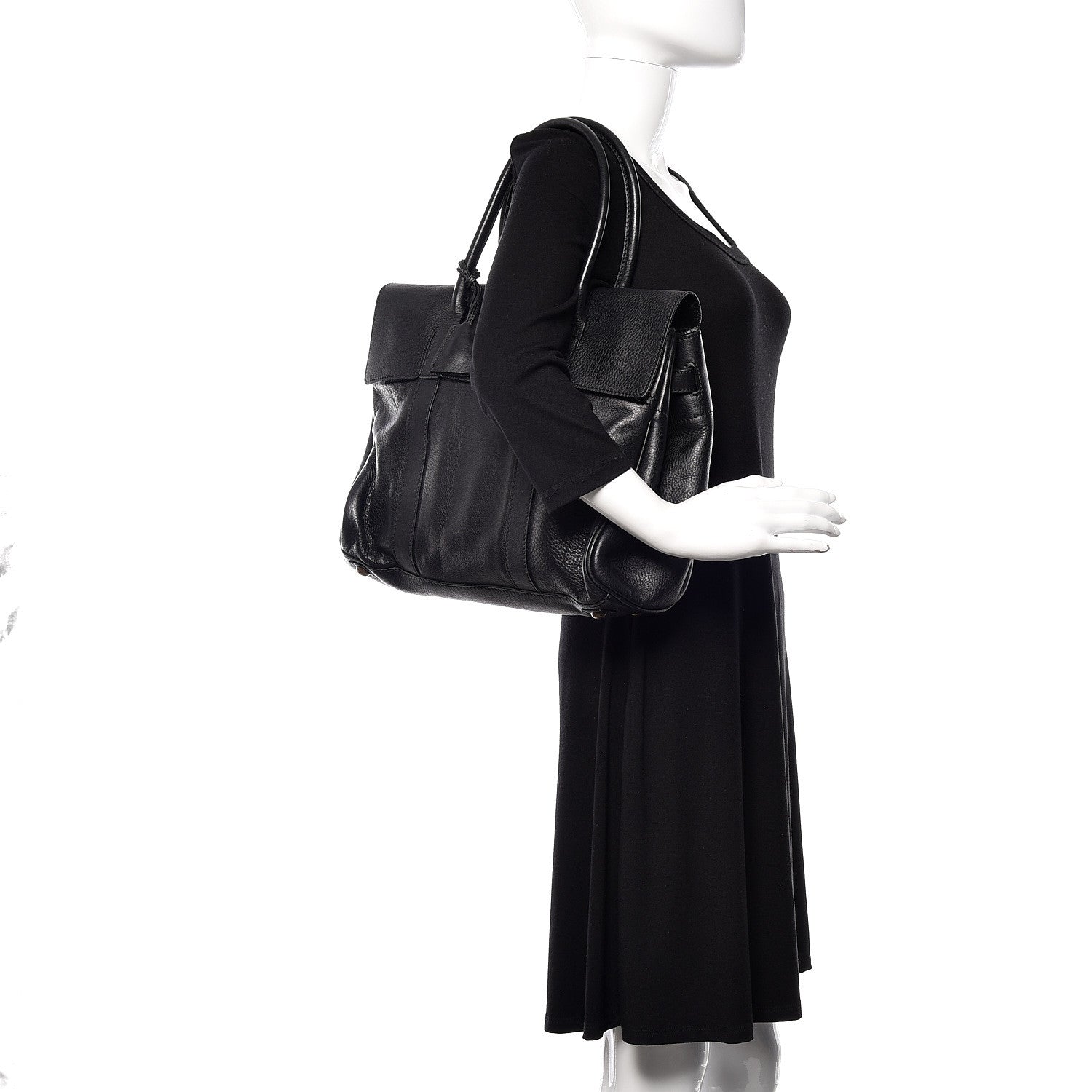 Mulberry Natural Leather Bayswater Black 2 of 15