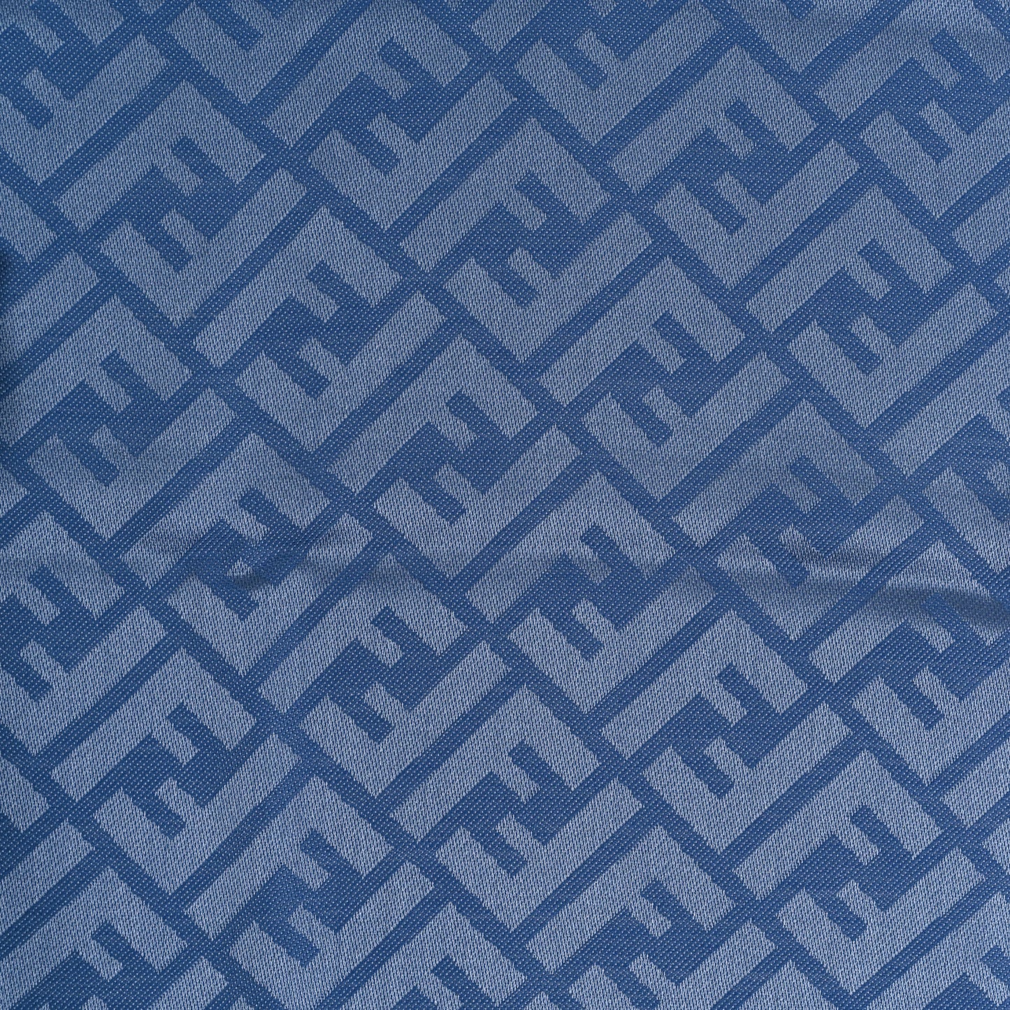 Silk Wool FF Scarf Blue