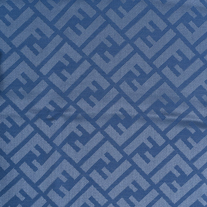 Fendi Silk Wool FF Scarf Blue 2 of 3