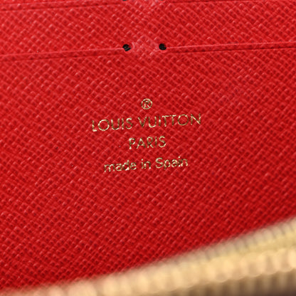 Louis Vuitton Damier Ebene Clemence Wallet Cherry 6 of 7