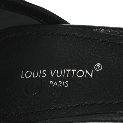 Louis Vuitton Calfskin Studded Fame Platform Sandals 38 Black 9 of 13