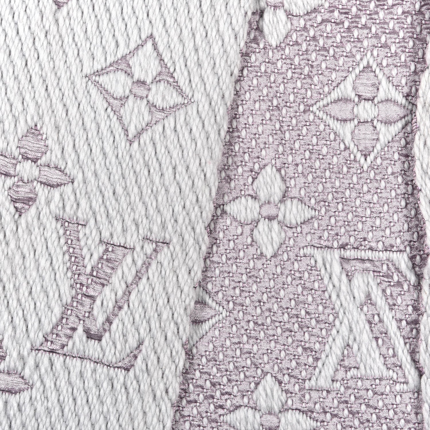 Louis Vuitton Wool Silk Logomania Duo Scarf 3 of 4