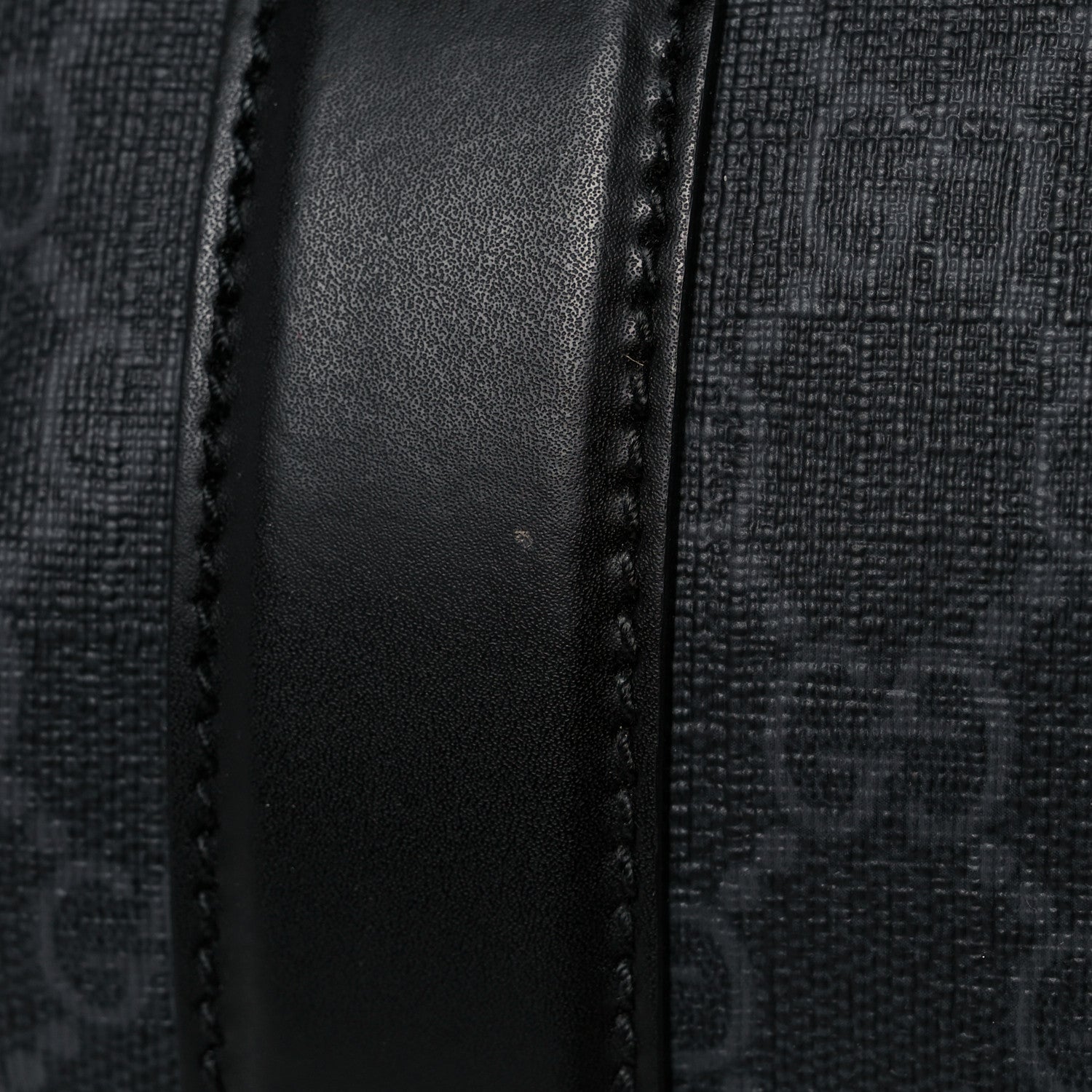 Gucci Soft GG Supreme Monogram Appia Calfskin Web Large Carry On Duffle Bag Black Grey 11 of 11