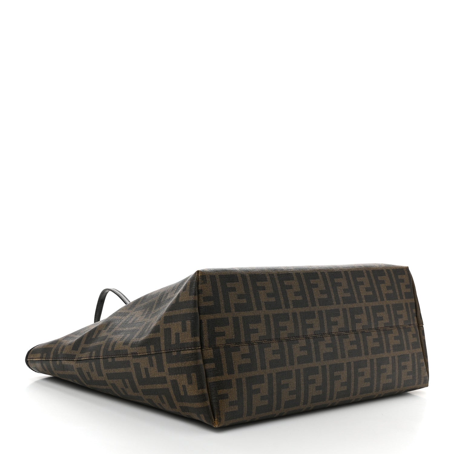 Fendi Zucca Spalmati Patent Baguette Print Medium Roll Tote Tobacco 4 of 14