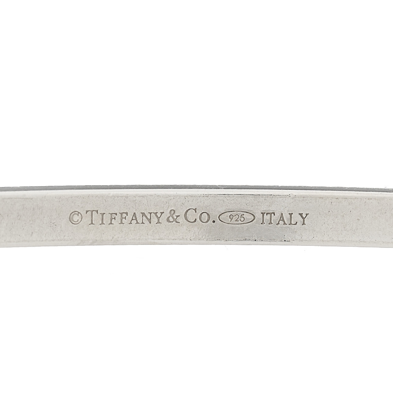 Sterling Silver Logo Bangle Bracelet