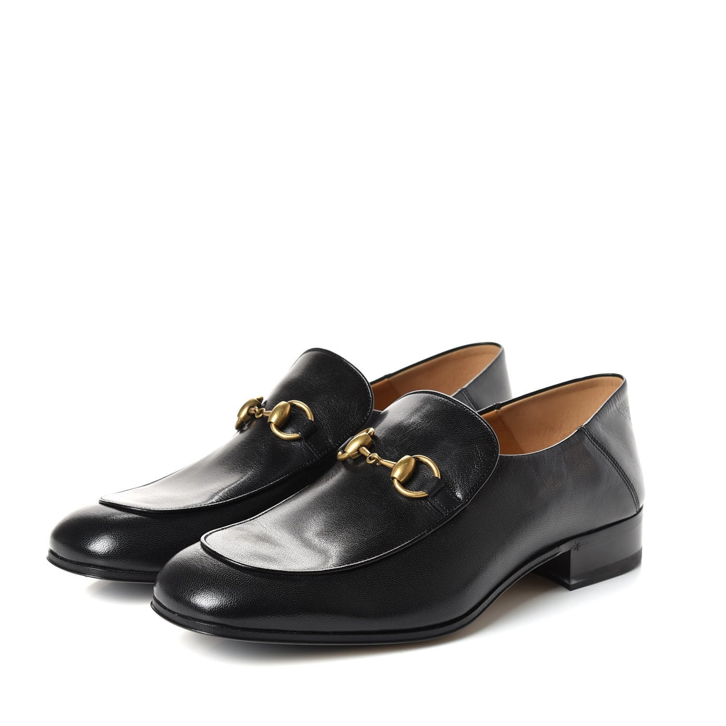 Goatskin Mens Horsebit Loafers 7.5 Black
