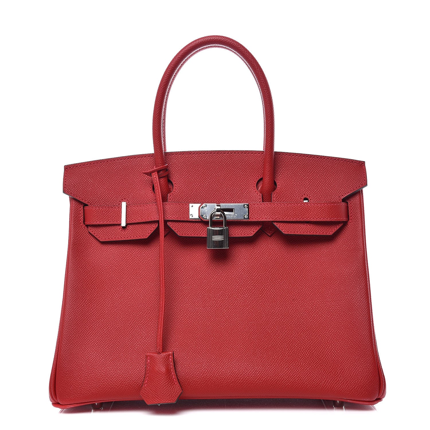 Hermes Epsom Horseshoe Birkin 30 Rouge Casaque Gris Mouette 1 of 36