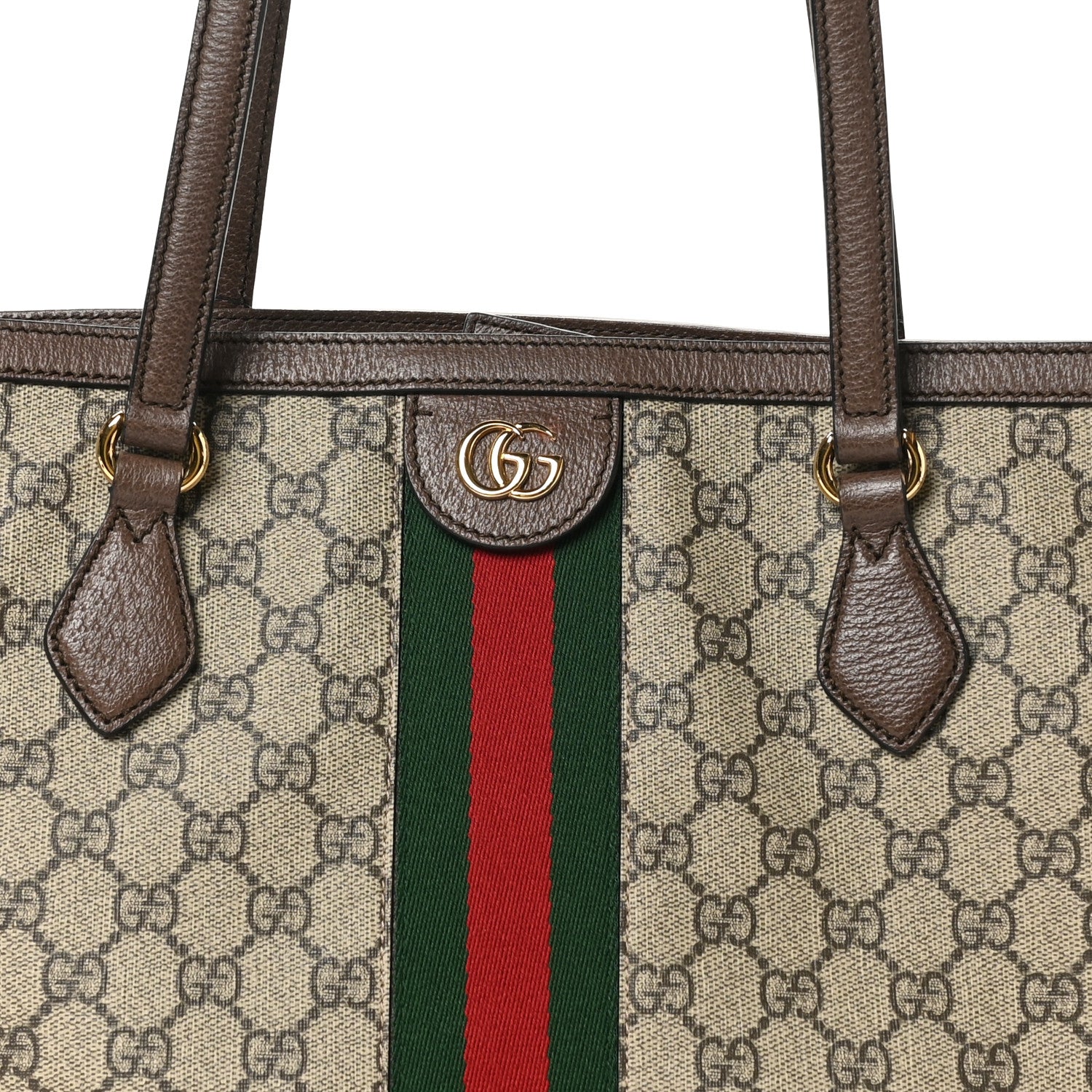 Gucci GG Supreme Monogram Medium Ophidia Shopping Tote Brown 8 of 10