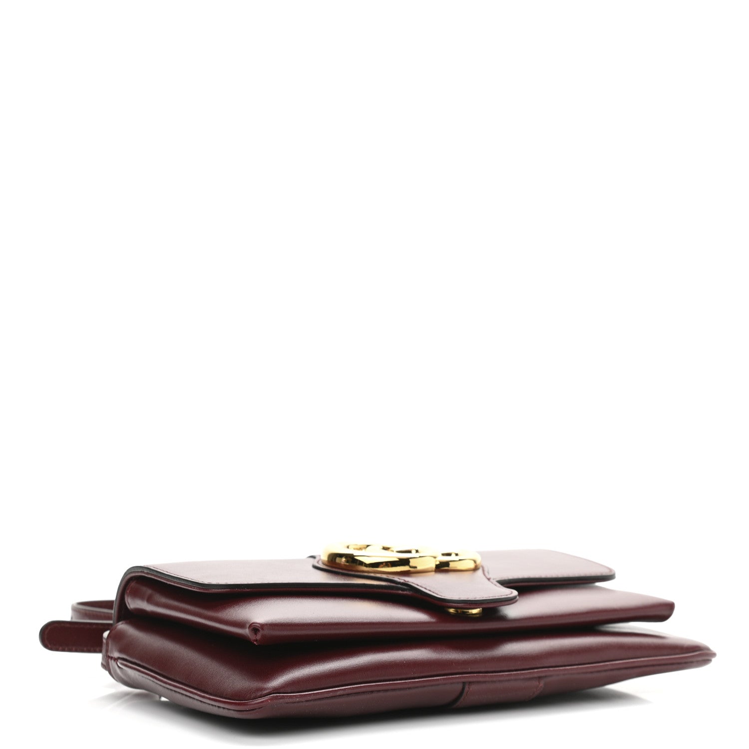 Gucci Vitello Palmellato Lux Small Arli Flap Shoulder Bag Vintage Bordeaux 4 of 12